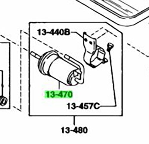 New Genuine Mazda Fuel Filter BP4W-13-480 OEM2