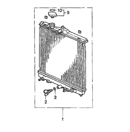 Genuine Honda Radiator Assembly OEM 19010-P30-505 Civic EG Del Sol1