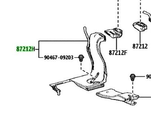 OEM Genuine TOYOTA Land Cruiser Lexus Rear Air Duct No.3 87216-60040 87216600401