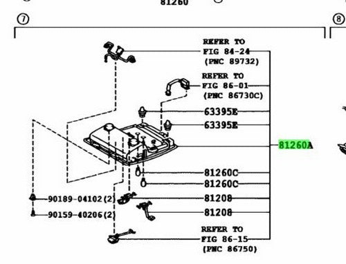 Genuine Toyota Lexus RX270/350/450h Map Lamp Ivory 81260-48450-A01