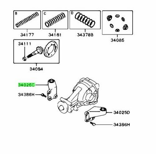 Genuine Mitsubishi Lancer Evo CT9A Rear Diff Support Bracket MR5800460