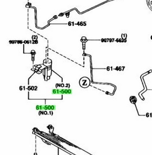 OEM Mazda LIQUID TANK RX-7 FD3S FD15-61-5001
