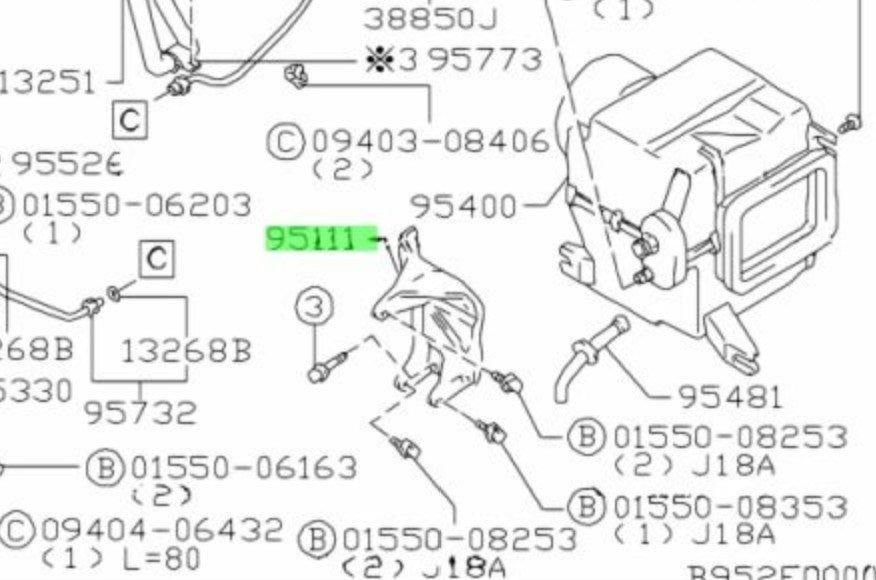 95110-77E52-000 Suzuki Bracket,compressor 9511077E52000, New Genuine OEM Part1