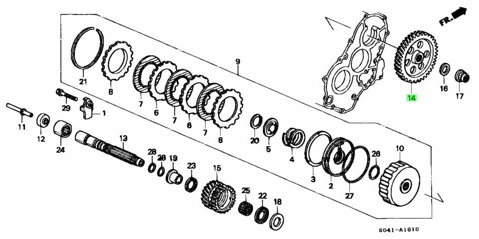 OEM Honda Integra Civic CR-V AT Sub Shaft Low Gear 23481-P4P-N00 Genuine1