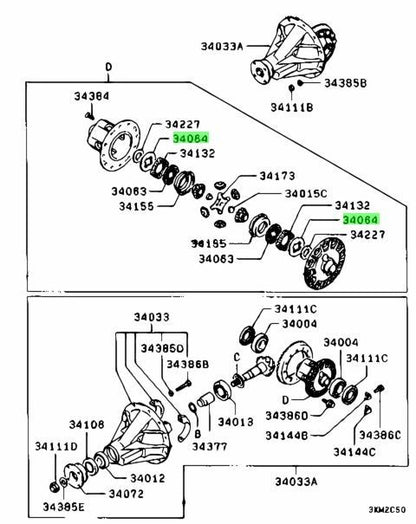 New Genuine Mitsubishi Rear LSD Spring Disc MB886330 OEM2