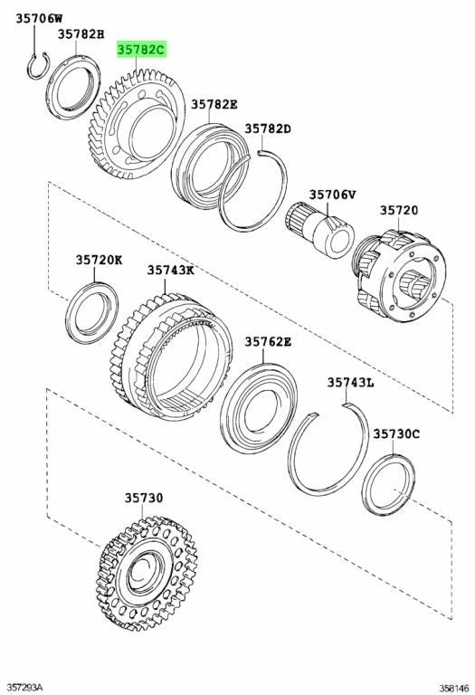 OEM Genuine Toyota Lexus Automatic Transmission DriveGear 35782-33040 35782330401