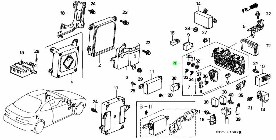 OEM Honda Integra DB8 DC2 Joint Box Assembly 38200-ST7-N01 Genuine0