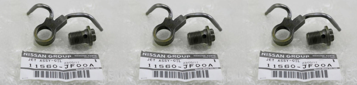OEM Genuine Nissan GT-R R35 Engine Oil Jet Assembly 3PCS Set 11560-JF00A NEW