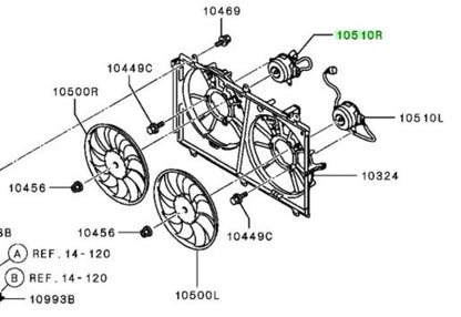 OEM Genuine Mitsubishi Outlander PHEV GG2W GG3W MOTOR,COOLING FAN 21487W200P2