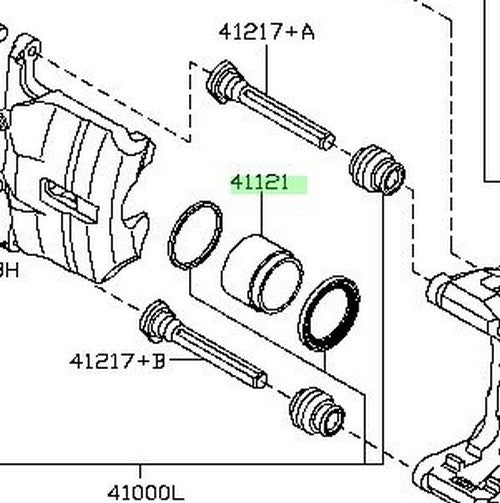 New Genuine Nissan Front Brake Caliper Piston 41121-JE21A OEM1