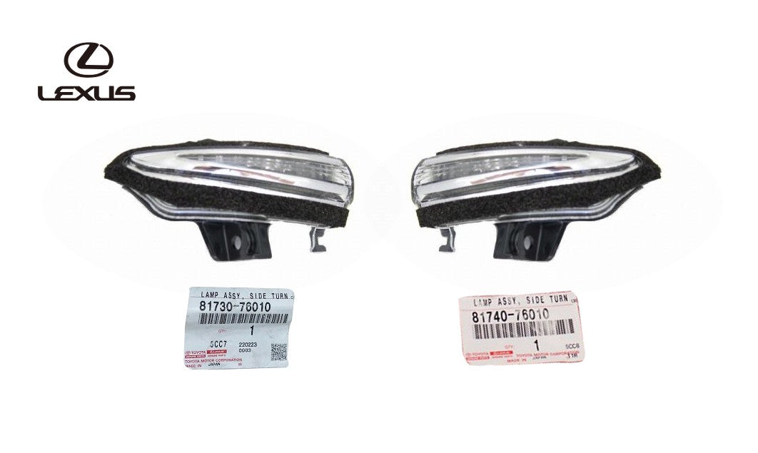 Genuine Toyota Side Mirror Turn Signal Lamp RH LH Set 81730-76010 81740-760100