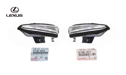 Genuine Toyota Side Mirror Turn Signal Lamp RH LH Set 81730-76010 81740-760100