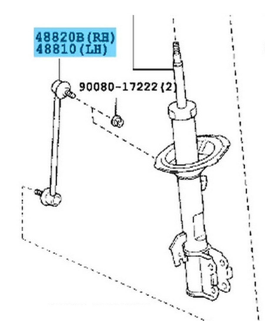 TOYOTA SIENNA GSL30 2011-2020 Genuine Front Stabilizer Link Assy RH & LH Set OEM