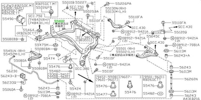 New Genuine Nissan Rear Suspension Member 55400-24U00 OEM1