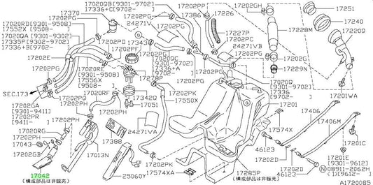 New Genuine Nissan In-Tank Fuel Pump Assembly 17042-70T00 OEM0