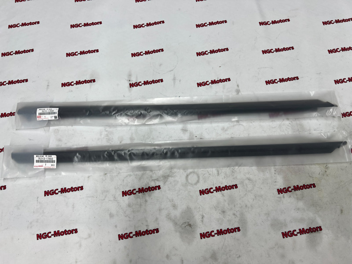 Toyota Genuine 00-07 MR-S MR2 SPYDER ZZW30 Front Door Belt Molding RH LH Set OEM