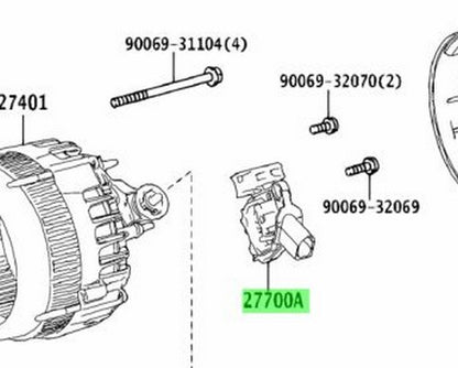 Genuine Toyota Alphard AGH30 Alternator Voltage Regulator OEM 27700-0V0901