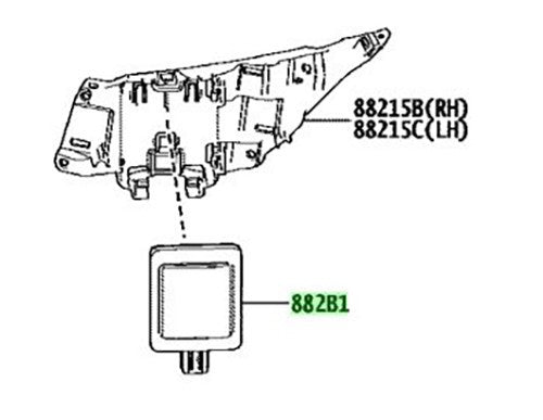OEM Genuine TOYOTA Lexus Front Side Radar Sensor Assy 882B1-48030 882B1480301
