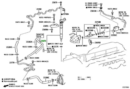 Genuine Toyota Hiace GDH201V 1GD Fuel Injector OEM 23670-190952