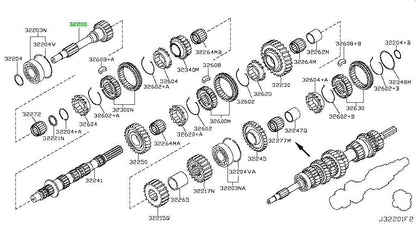 Genuine Nissan Infiniti 370Z Z34 Infiniti G37 Q60 6MT Input Shaft 32200-CD80C2