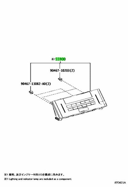 OEM Genuine TOYOTA Lexus Air ConditionerControl Assy 08/2015-10/2016 55900-533212