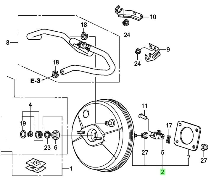 OEM Brake Master Bag HONDA CIVIC  DBA-FD1 DBA-FD2 01469-SNB-010