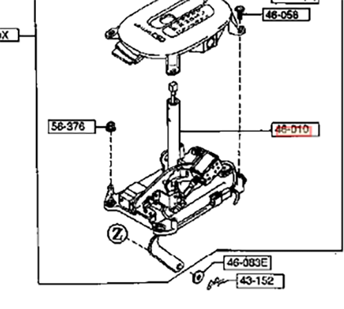OEM MAZDA SELECT LEVER RX-7 FD3S F101-46-100C0