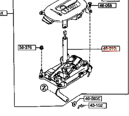 OEM MAZDA SELECT LEVER RX-7 FD3S F101-46-100C0