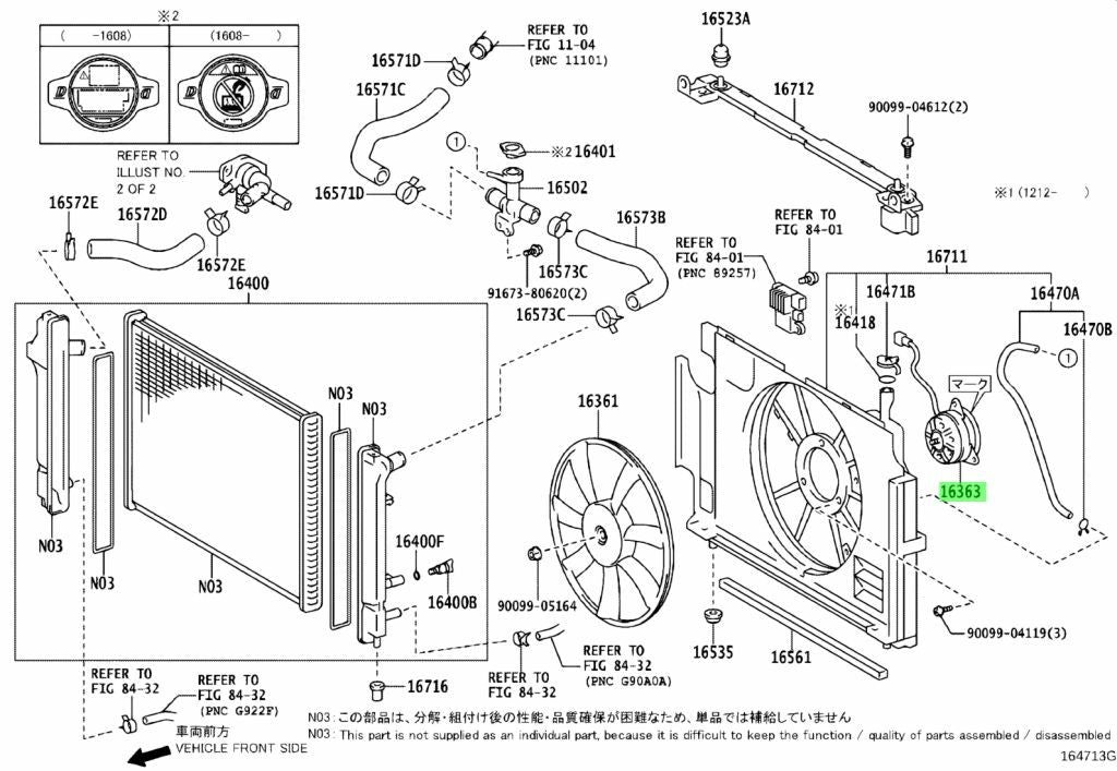 【NEW】Toyota Genuine 2012-2019 Prius C Motor, Cooling Fan 16363-211102