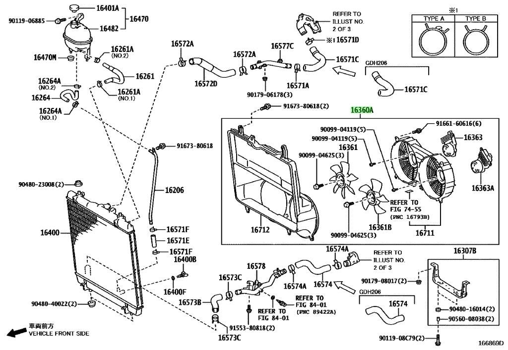 Genuine Toyota Hiace Cooling Fan Assembly with Motor OEM 16360-113001