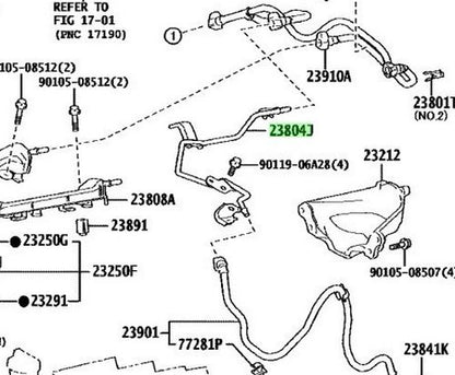 New Genuine Toyota Fuel Inlet Pipe Sub-Assy 23804-70010 OEM1