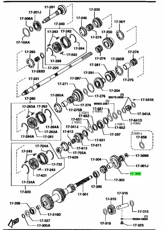 OEM Mazda RX-7 FD3S R508-17-308 5th Gear Counter Genuine2