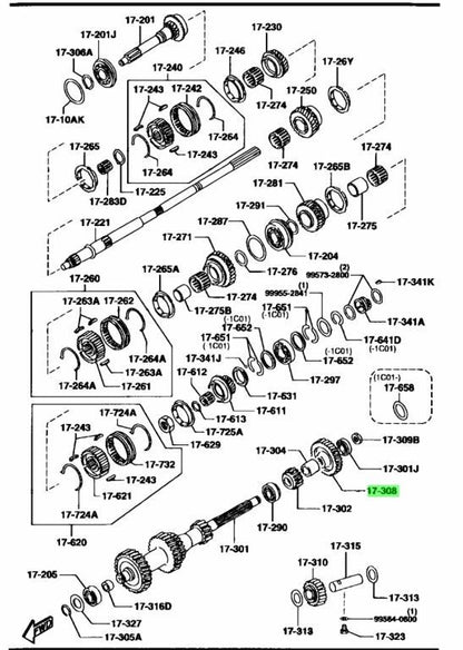OEM Mazda RX-7 FD3S R508-17-308 5th Gear Counter Genuine2
