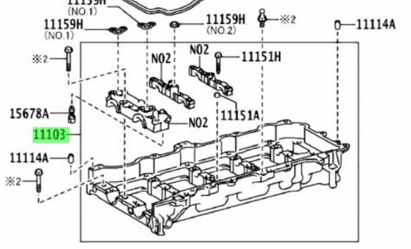 OEM TOYOTA Lexus CamshaftHousing Sub Assy Engine 02/2012- 11103-36011 11103360111