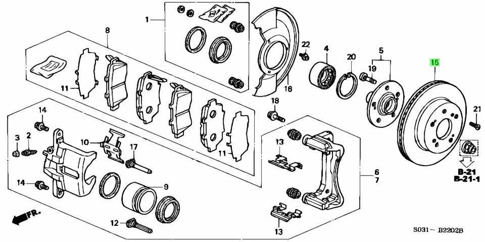 OEMDISC FRONT BRAKE (15");DISK FR. BRAKE (15")  HONDA Civic Type R 45251-SZ3-000