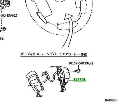 Genuine Toyota Hiace GDH201V Dark Prime Steering Pad Switch Assy OEM 84250-V30301