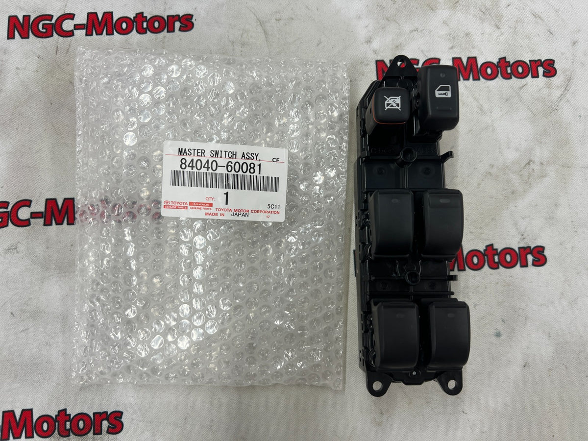 Genuine JDM Toyota 100 Series Land Cruiser Window Master Switch P/N 84040-60081