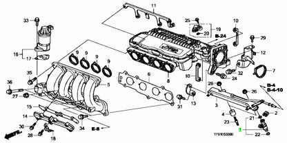 OEM Honda INJECTOR ASSY., FUEL 4SET  Civic 16450-RB0-003