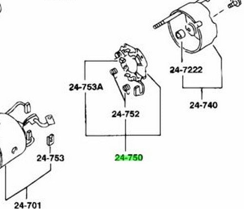 OEM Mazda F214-18-X70 Starter Motor Brush Holder Genuine1