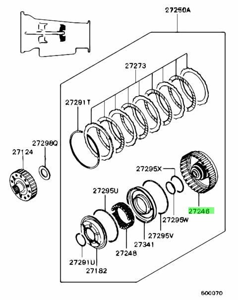 NEW Genuine Mitsubishi FUSO A/T Underdrive Clutch Retainer OEM MR9671671