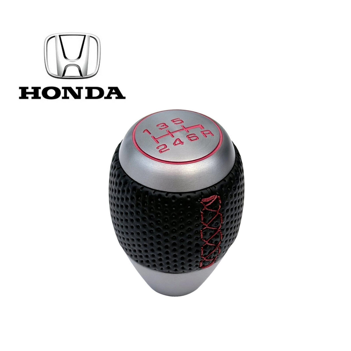 Genuine Honda Shift Knob 6-Speed Red Stitching 54102-31M-A00ZC0