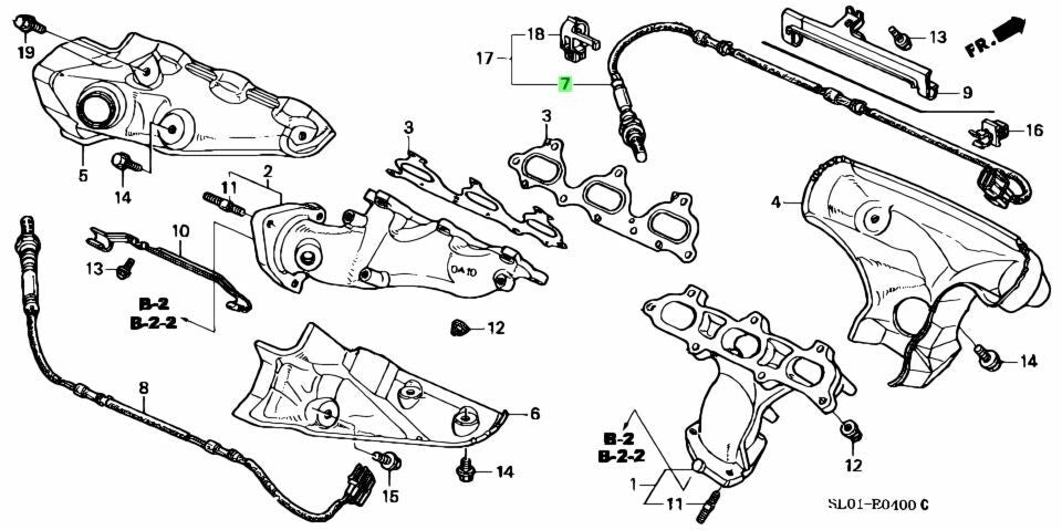 OEM Genuine Honda 1991-1999 Acura NSX E-NA1 SENSOR FRONT OXYGEN 36531-PR7-J02