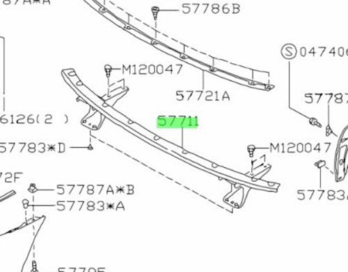 SUBARU 57760-FA420 BEAM COMPLETE FRONT BUMPER For IMPREZA GC GF OEM Japan1