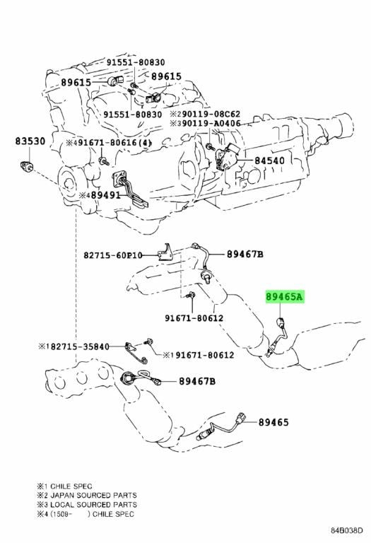 Genuine Toyota 4Runner FJ Cruiser Oxygen Sensor 89465-60320 GX470 OEM1
