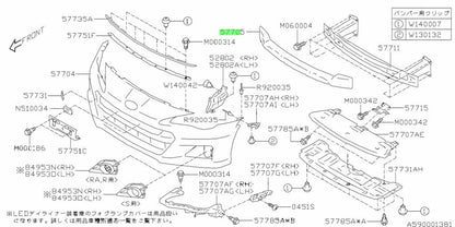 Genuine Subaru Front Bumper Absorber Insulator OEM 57705-CA0002