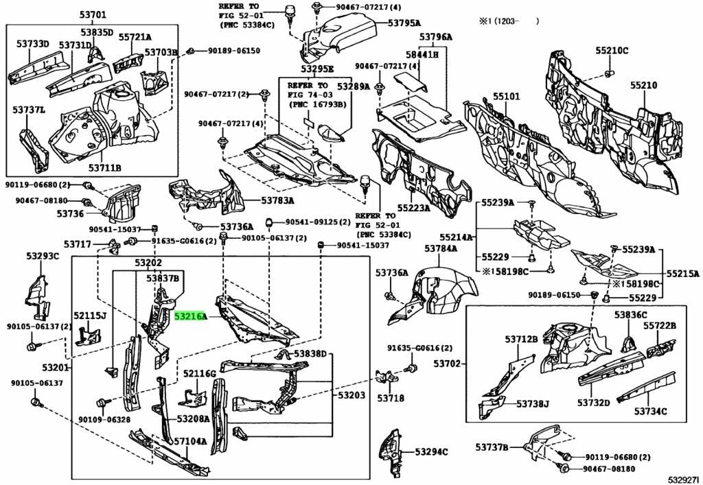 Genuine TOYOTA Lexus RX270/350/450H Upper RadiatorSupport 53216-48070 53216480700