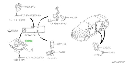 NEW Genuine Subaru Multi Select Switch Assembly OEM 83251-VA0002