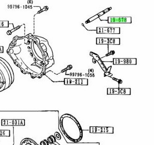 OEM Mazda RX-7 FD3S BV65-21-678 Automatic Transmission Input Shaft Genuine1