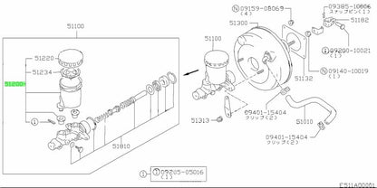 51200-70A40-000 Suzuki Reservoir assy,master cylinder 5120070A40000, New Genuine0