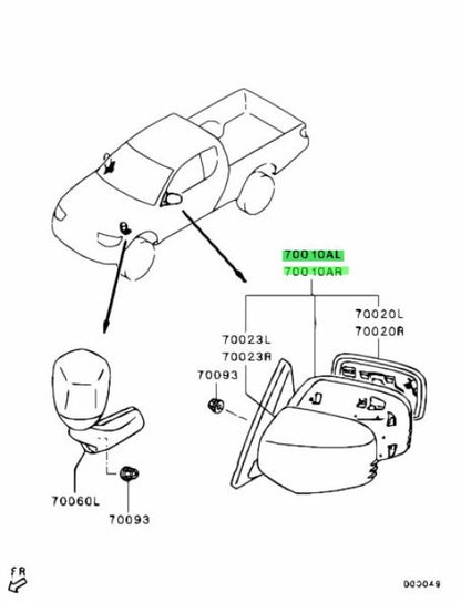 NEW Genuine Mitsubishi Door Side Mirror Assembly LH RH Set MN136777 MN1367781